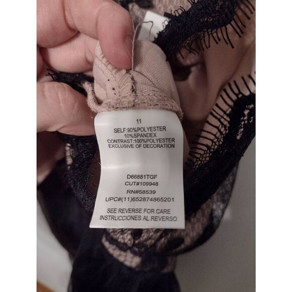 NWT Speechless Size 11Juniors Black Tan Floral Semi Formal Dress - Picture 5 of 6